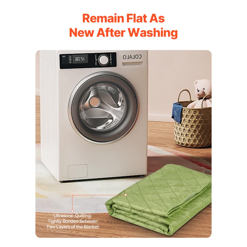 VEVOR Campingdeken 2,08 x 1,4 m, Grote warme stadiondeken, Water- en winddicht, 330 g/m² polyester fleece, Vlamvertragend, Ideaal voor buiten, picknicks, wandelen, sportevenementen, reizen, Tweekleurig