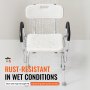 VEVOR Shower Chair, Shower Seat with Back, Adjustable Height Shower Stool, Shower Chair for Inside Shower Bathtub, Non-slip Bathroom Bench Bath Chair for Elderly Disabled Handicap, 158.8 kg Capacity