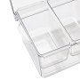 VEVOR Chilled Condiment Server Caddy, 5 Compartment Ice Cooled Serving Container, Plastic Fruit Garnish Tray Platter with Lid, for Taco Salad Bar Accessories, Party Home Restaurant Supplies