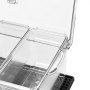 VEVOR Chilled Condiment Server Caddy, 5 Compartment Ice Cooled Serving Container, Plastic Fruit Garnish Tray Platter with Lid, for Taco Salad Bar Accessories, Party Home Restaurant Supplies