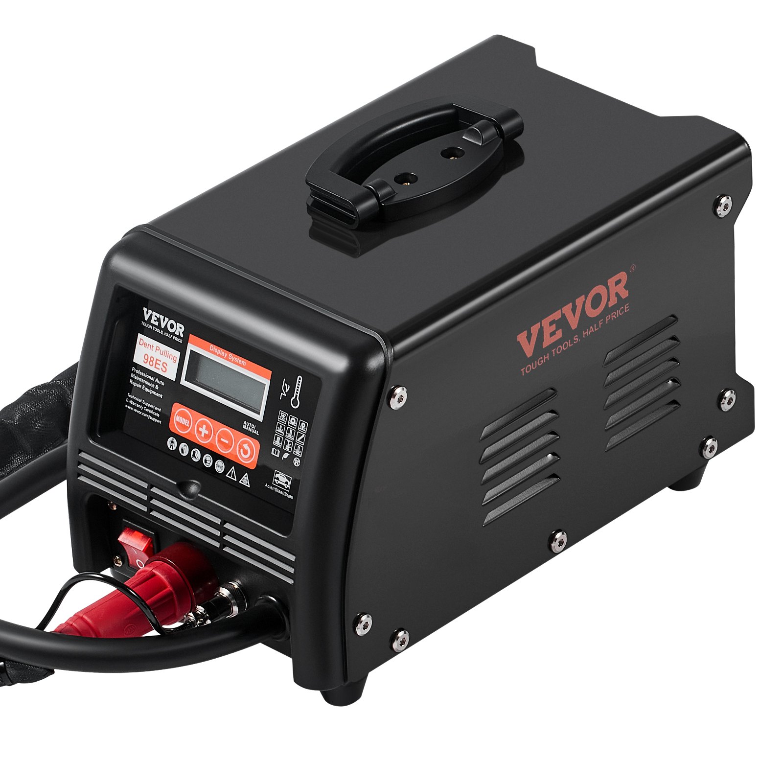 VEVOR Dent Spotter, 3 kW, deukenreparatieset, deukentrekker met automatisch/handmatig lassen en 9 standen, puntlasapparaat voor auto's, deukentrekker voor deukenreparatie van auto's en vrachtwagens
