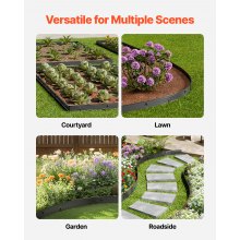 VEVOR Metalen Landschapsrand, 8 Pakken, 183 cm, Roestbestendig, Flexibel, voor Tuin en Erf