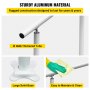 VEVOR Leuning, Trapleuning Lengte 91,4cm, Leuning Wandleuning Wandtrap Trapleuning Hoogte 86,4cm, Roestvrij Staal met Metalen Pluggen, Banister Rail Support Kit Gepolijst RVS Voor Binnen en Buiten