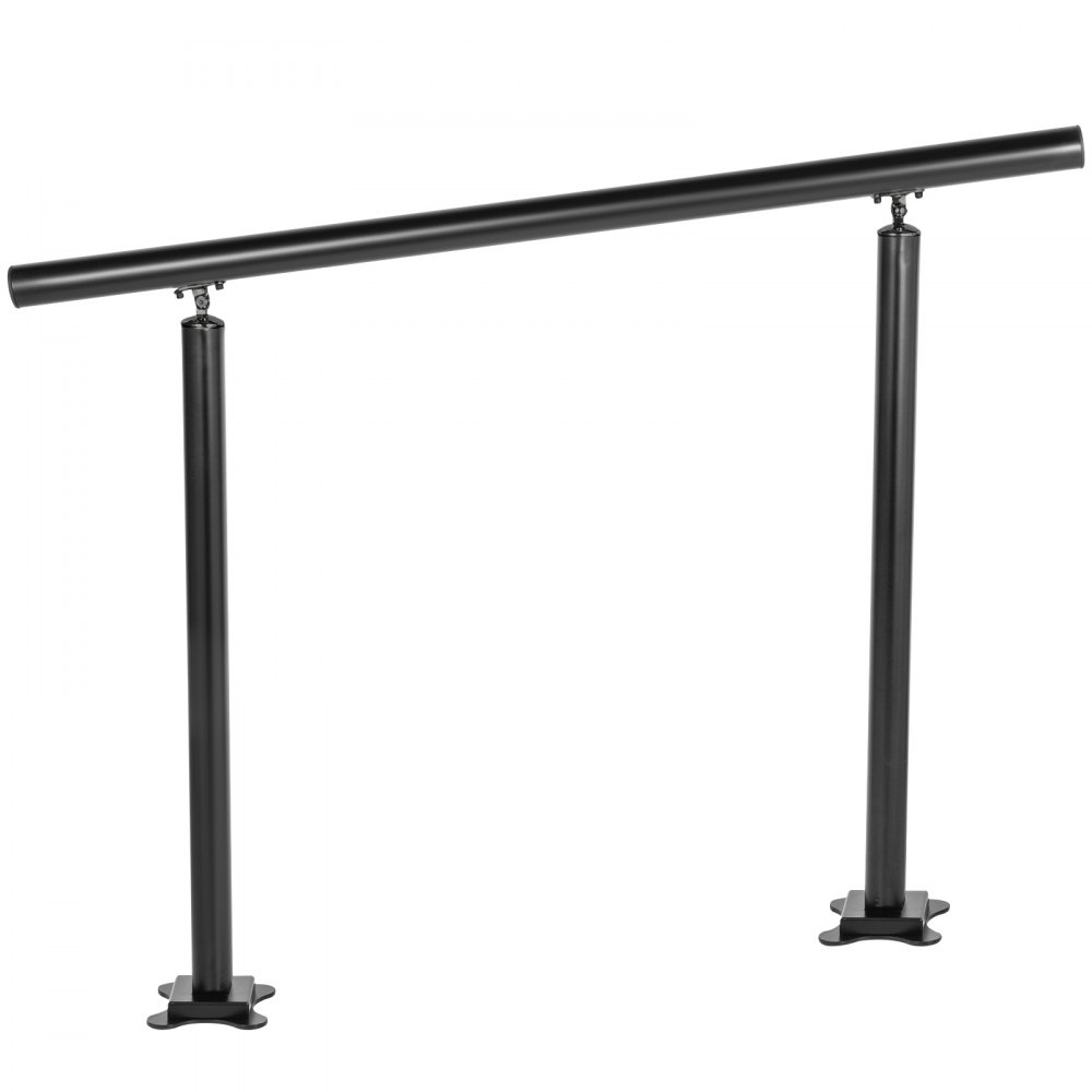 VEVOR Leuning, Trapleuning Lengte 86,4 cm, Leuning Wandleuning Wandtrap 91,4 cm,Trapleuning Hoogte, Roestvrij Staal met Metalen Pluggen, Banister Rail Support Kit Gepolijst RVS Voor Binnen en Buiten