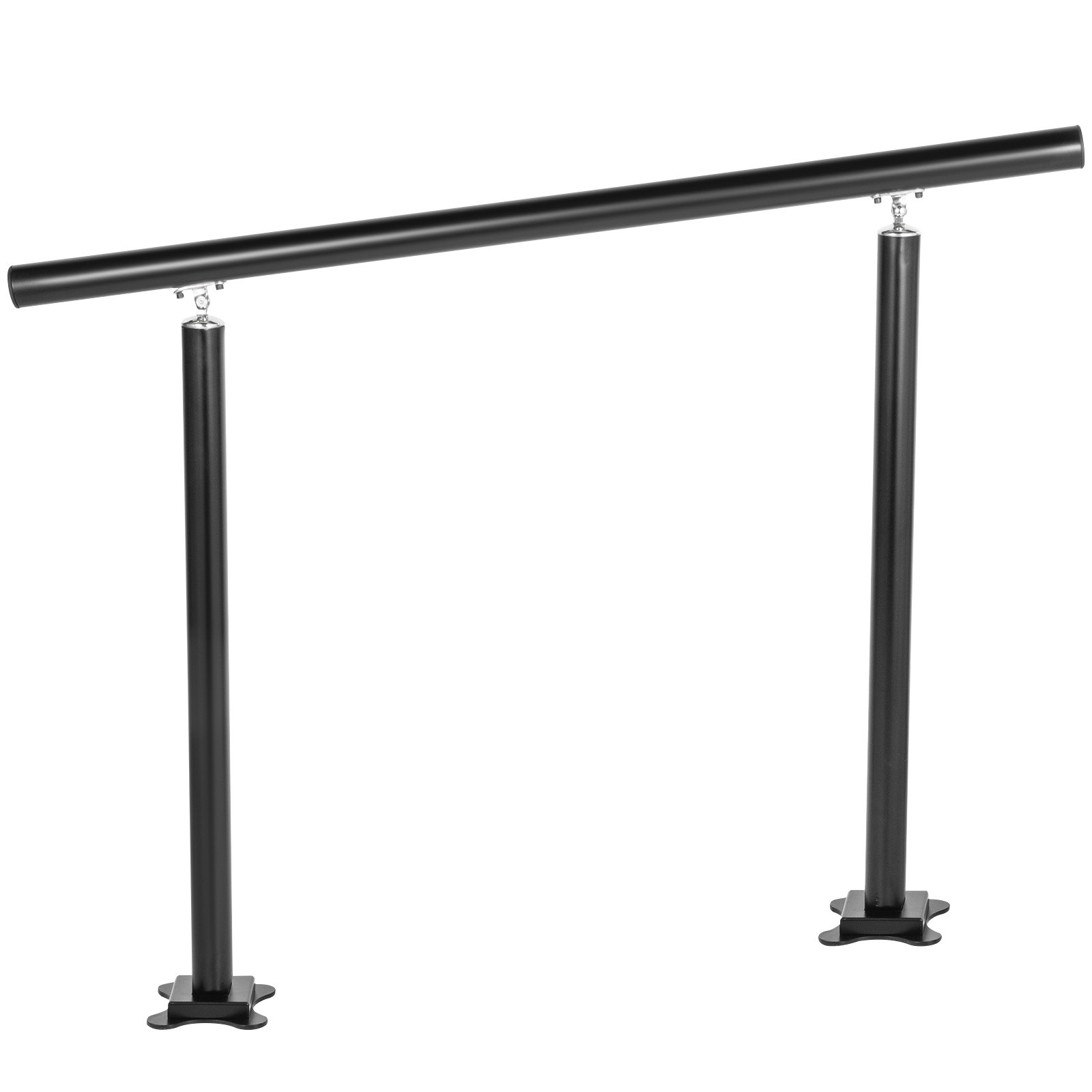 VEVOR Trapleuning Leuningen voor Trappen Lengte 121,9 cm, Aluminium Leuning Hoogte 86,4 cm, Stairs Outdoor Handrail, 2 mm Dikke Leuning, Leuningen voor Buiten en Binnen, Verstelbaar Bereik met Zwart