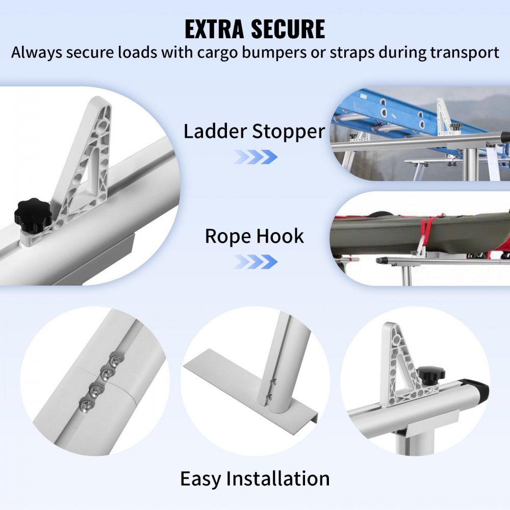 VEVOR Truck Rack Railing Rack 363kg Aluminium Bagagerek Racks Imperiaal