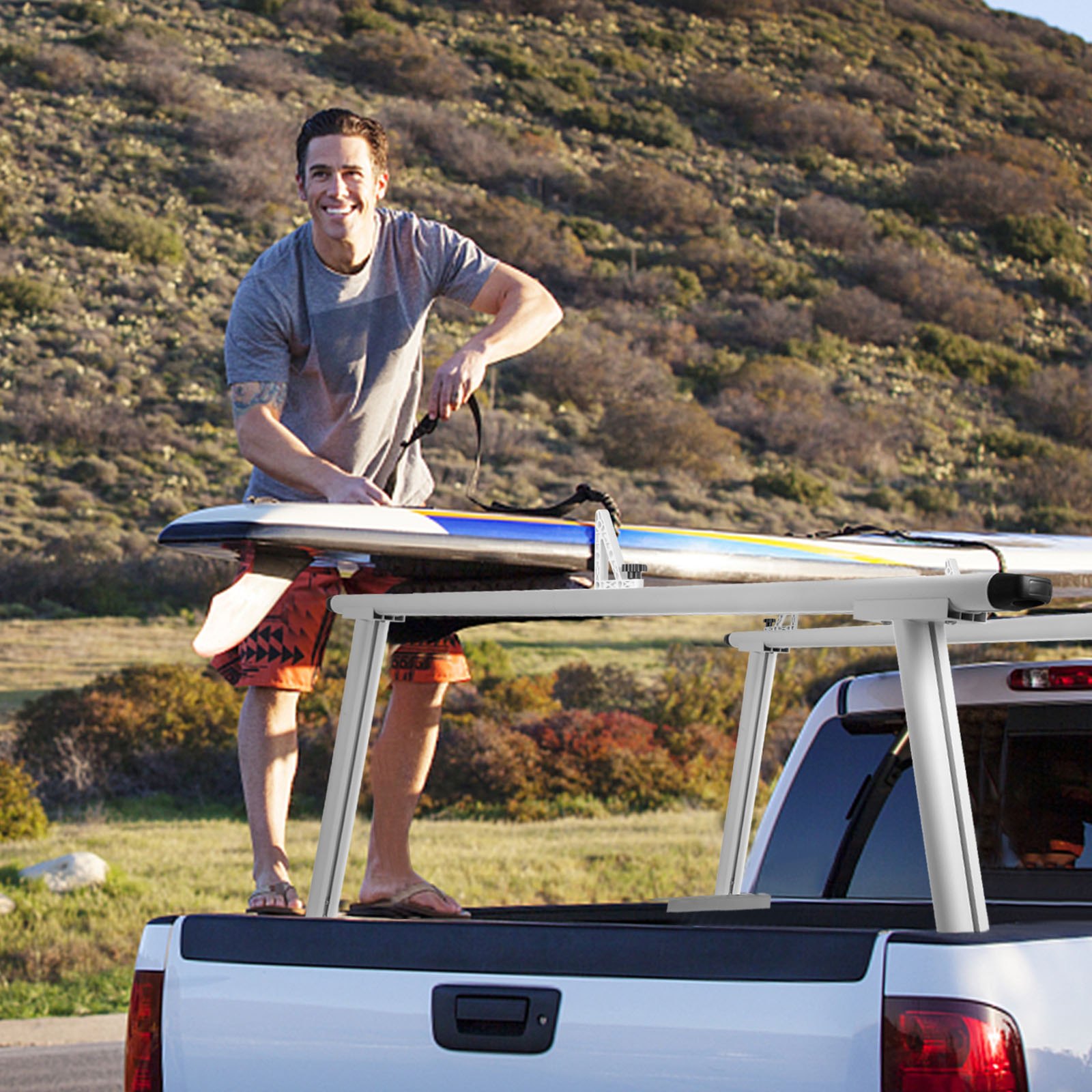 VEVOR Truck Rack Railing Rack 363kg Aluminium Bagagerek Racks Imperiaal