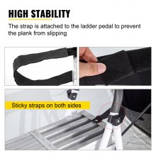 VEVOR aluminium werkplank, 2,62-4,415 m telescopische plank, 200 kg capaciteit, aluminium verlengingsplank, 325 mm breedte, aluminium steigerplank met antislipplatform, accessoires voor steigerladders