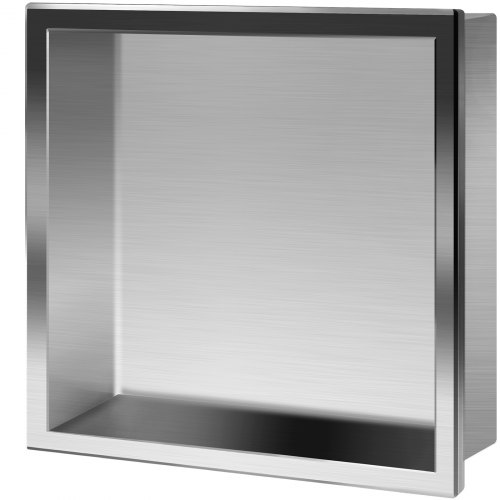 Vevor Douche-nis Roestvrijstalen Douchewand-nis Verzonken Inzetstuk Van 30x30 Cm