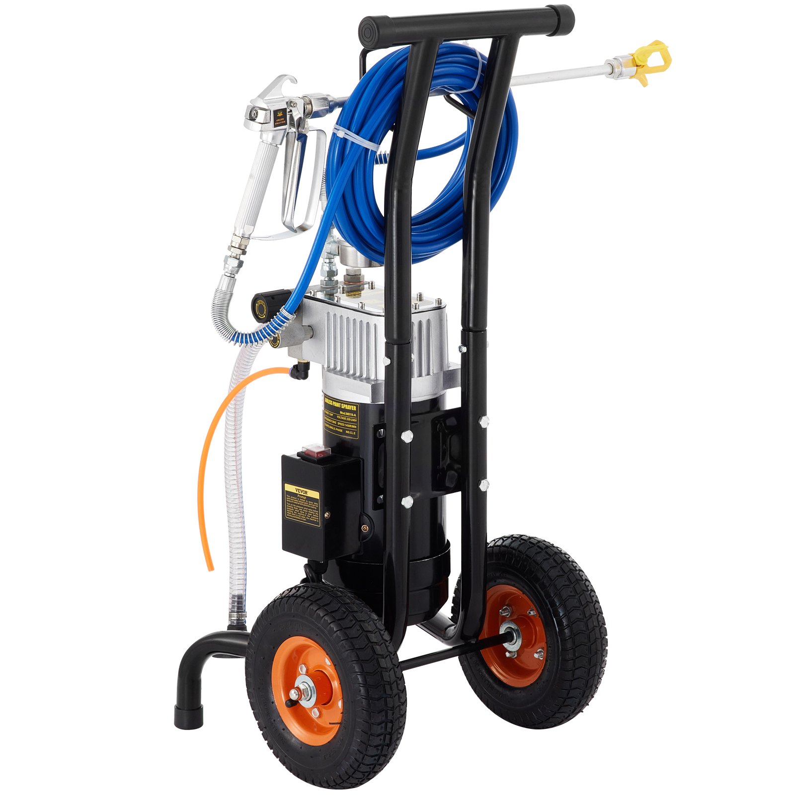 VEVOR Airless Verfspuit Vermogen Tot 1,9 liter/min Airless Apparaat Verfspuitapparaat 55x47x44cm Airless Verfspuitsysteem voor Grotere