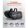 VEVOR Motorfiets Zadeltas, 15L x 2 Grote Capaciteit, Zijzadeltas met Waterdichte Regenhoes en Riemen, Compatibel met de meeste Motorfietsen, Bagage Opbergtas Motorfiets Bagage
