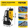 VEVOR MD40 1-1/2 inch Electric Magnetic Drill Press Drilling Machine with 13PC 1" HSS Annular Cutter Set Precise Annular Cutter Kit Compact 2700 LBS Magnet Force