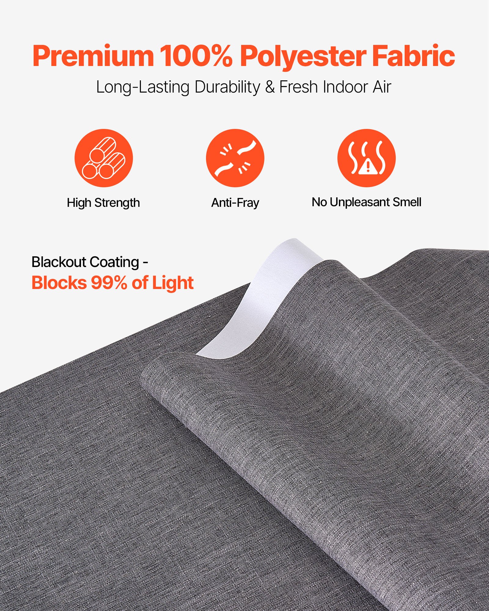 VEVOR Panel Track Blinds, Extendable Track from 116 cm to 218 cm W, Trimmable Panel Curtains Up to 243cm H, Vertical Blackout Panel Blinds for Sliding Doors, Patio Doors, Room Divider, Dark Gray