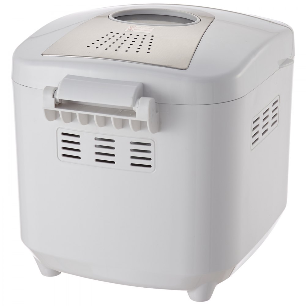 VEVOR elektrische broodbakmachine broodbakmachine 650 W 3 capaciteitsopties 0,5, 0,7 of 0,9 kg, ook voor gebak - pizza - pastadeeg broodbakmachine roestvrij staal, tijdinstelling Zelf vers brood bakken