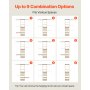VEVOR Kapstok met 2 lades, verstelbare houten kledingrek, garderobekast met 5 uitschuifbare kledingstangen (46-81 cm) Kastsysteem voor inloopkasten