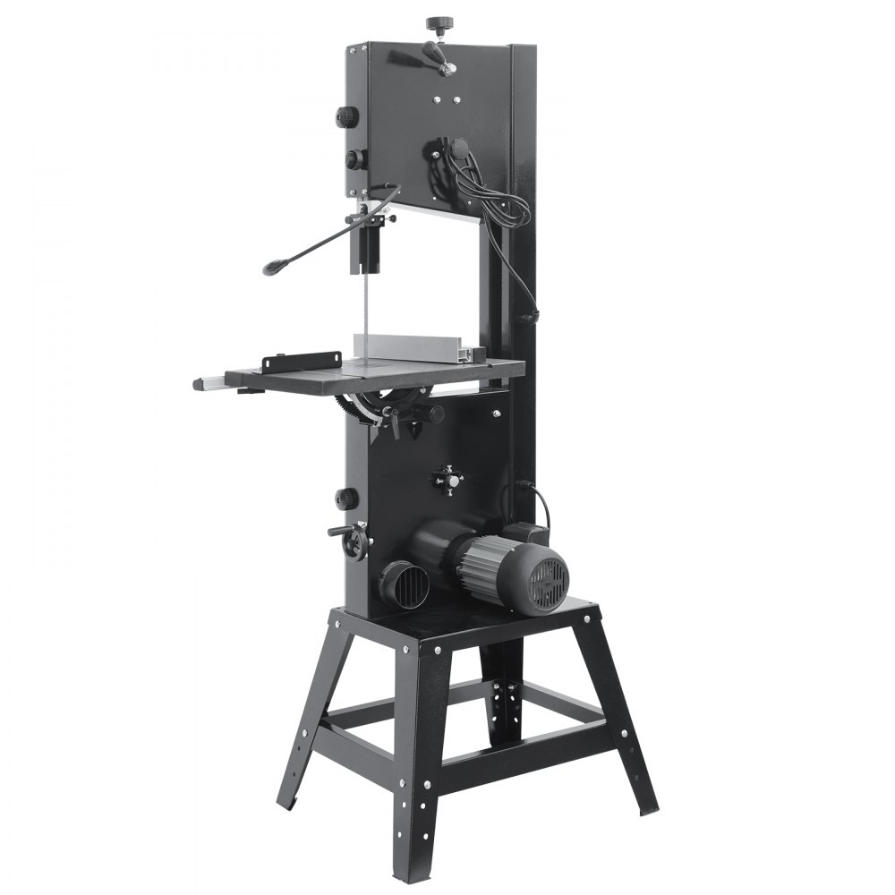 VEVOR lintzaag, 340 mm, tafelzaag met onderstel, traploos instelbare snelheid van 440–846 tpm, 1100 W 1,5 pk, 220 V, voor het bewerken van aluminium, hout, metaal en koper.