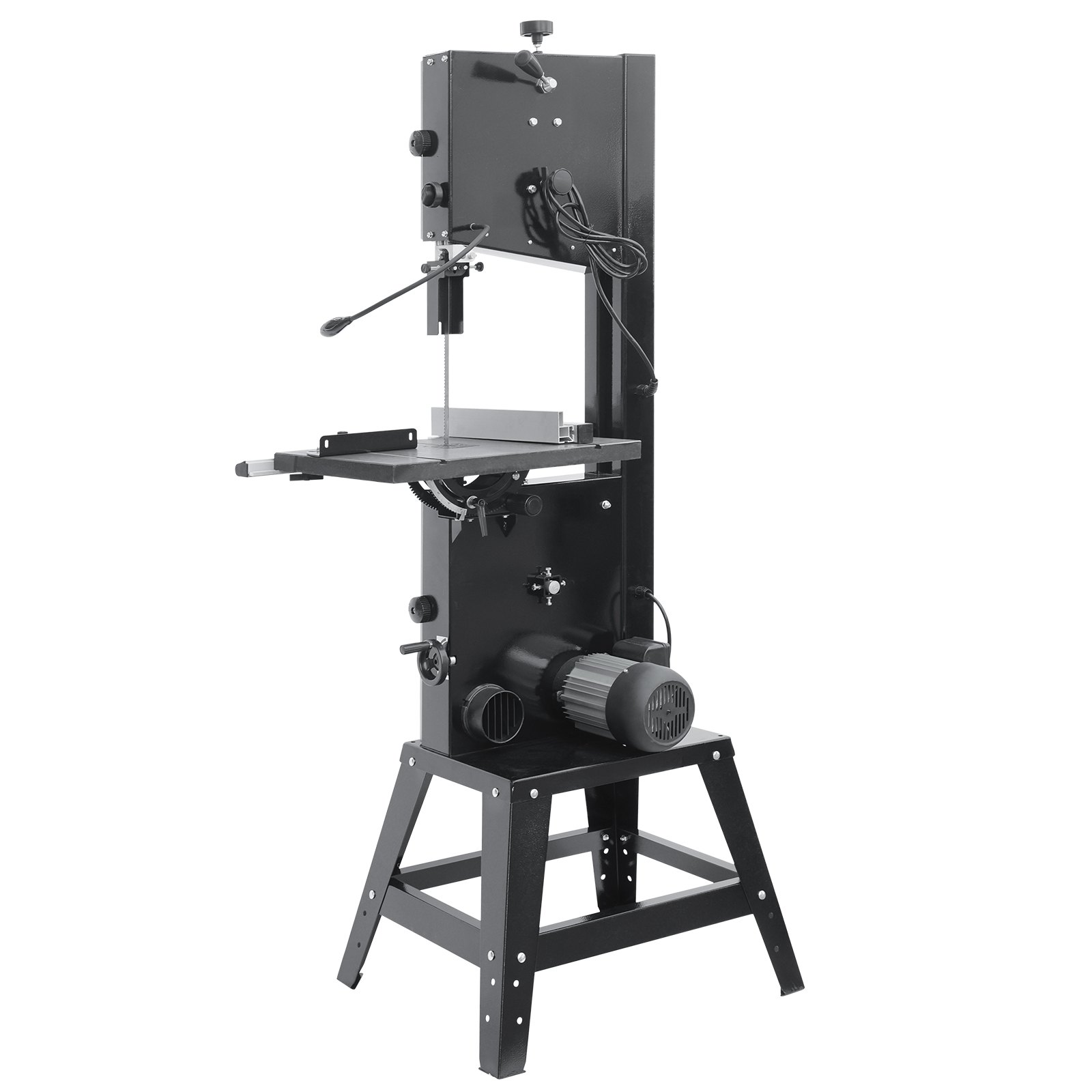 VEVOR lintzaag, 340 mm, tafelzaag met onderstel, traploos instelbare snelheid van 440–846 tpm, 1100 W 1,5 pk, 220 V, voor het bewerken van aluminium, hout, metaal en koper.