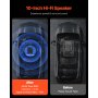 VEVOR Auto-subwoofer onder de stoel 440 W Slank actief subwoofersysteem 254 mm