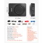 VEVOR 8" 300W Underseat Car Subwoofer, Slim Powered Car Subwoofers Under the Seat, Low Profile Audio Sub Built-in Amplifier, High/Low Level Input & Volume Controller for SUVs, Car, Truck, RV