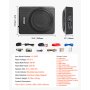 VEVOR 10" 300W Underseat Car Subwoofer, Slim Powered Car Subwoofers Under the Seat, Low Profile Audio Sub Built-in Amplifier, High/Low Level Input & Volume Controller for SUVs, Car, Truck, RV