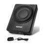 VEVOR 10" 300W Underseat Car Subwoofer, Slim Powered Car Subwoofers Under the Seat, Low Profile Audio Sub Built-in Amplifier, High/Low Level Input & Volume Controller for SUVs, Car, Truck, RV