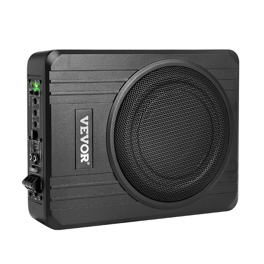 VEVOR Subwoofer voor onder de stoel, 400W, 203 mm, slank, met voeding, subsysteem met ingebouwde versterker, hoge/lage ingang en volumeregeling voor SUV's en vrachtwagens.