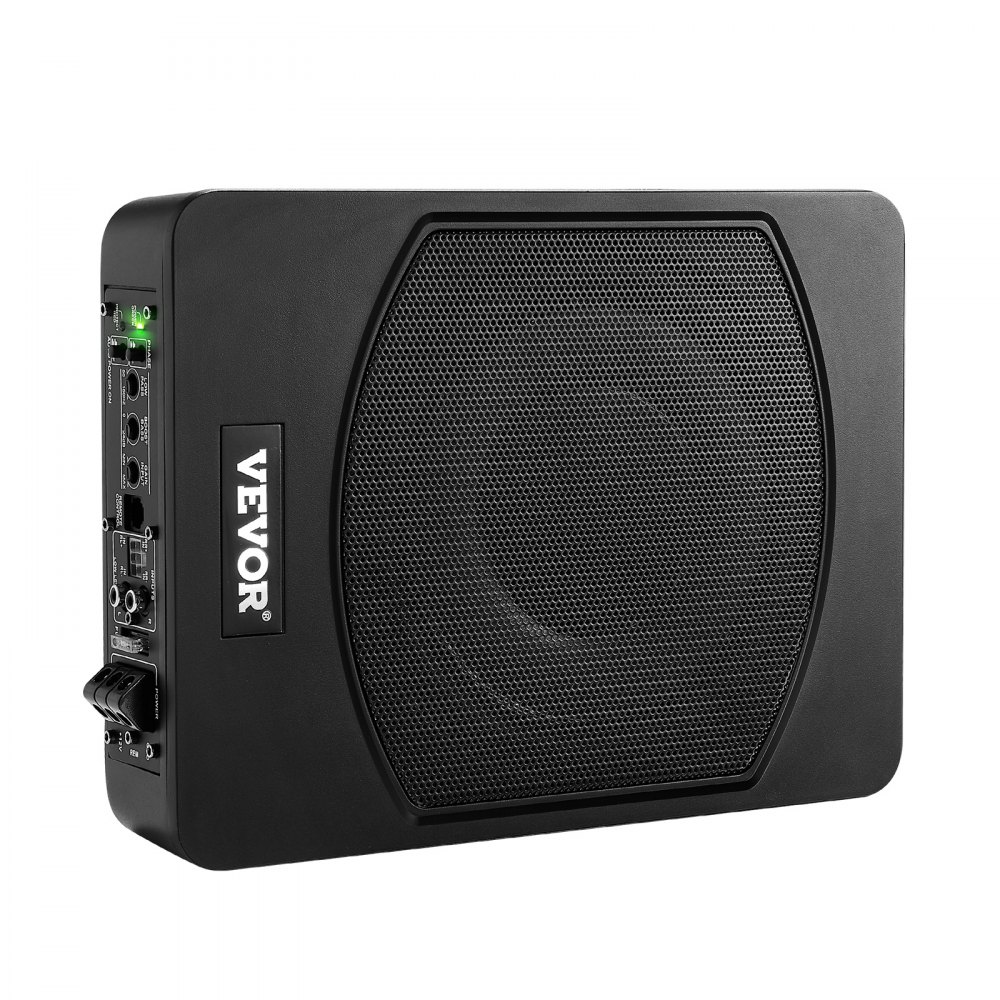 VEVOR Onderstoel Auto Subwoofer 240W 254mm Slanke Auto Subwoofer Onderstoel Subsysteem met Ingebouwde Versterker, Hoge/Lage Niveau Input en Volumeregeling voor SUV's en Trucks