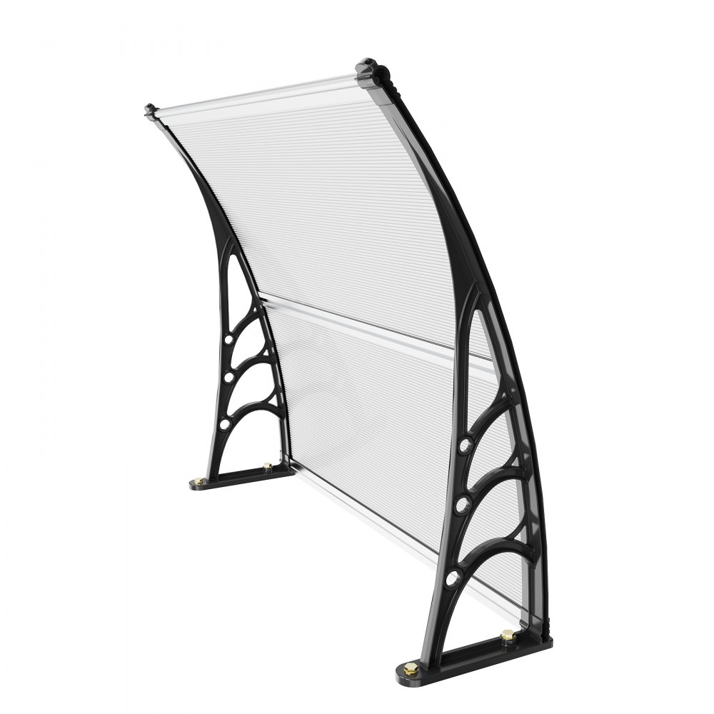 VEVOR Window Door Awning Canopy 40" x 40", UPF 50+ Polycarbonate Entry Door Outdoor Window Awning Exterior, Front Door Overhang Awning for Sun Shutter, UV, Rain, Snow Protection, Hollow Sheet