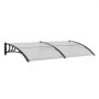 VEVOR luifel voordeur 965x1987mm dakbedekking UF50+ PC zonwerende folie voordeurluifel PC plaat + ABS beugel + aluminium connector bureauluifel UV-bestendig voordeurdak bureauboogluifel