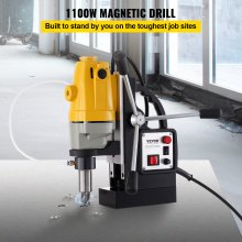 VEVOR MD40 Magnetic Drilling Machine with 6PC 1 in HSS Cutter Set Annular Cutter Bits MD40 Industruial 1100W 40mm Magnetic Mag Drill with 6PC 1" HSS Annular Drill Bits