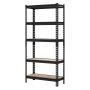 VEVOR Storage Shelves, 5-Tier Adjustable, 2000 lbs Capacity, Heavy Duty Garage Storage Shelving Unit, Metal Utility Rack Shelf, for Kitchen Pantry Basement Bathroom, 28.35" W x 12.17" D x 59.84" H