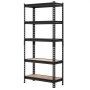VEVOR Storage Shelves, 5-Tier Adjustable, 2000 lbs Capacity, Heavy Duty Garage Storage Shelving Unit, Metal Utility Rack Shelf, for Kitchen Pantry Basement Bathroom, 28.35" W x 12.17" D x 59.84" H