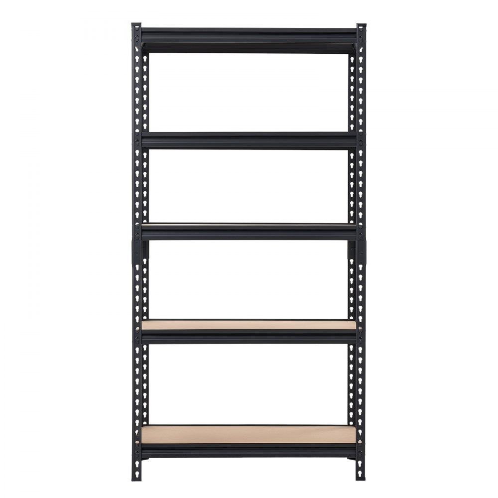 VEVOR zwaar uitgevoerde opbergkast 822x415x1594mm, draagvermogen 907,2kg, stalen frame, 5 verstelbare MDF-planken, modulaire opbergkast te gebruiken als werkbank, flexibele metalen opbergkast voor kelder, garage, werkplaats