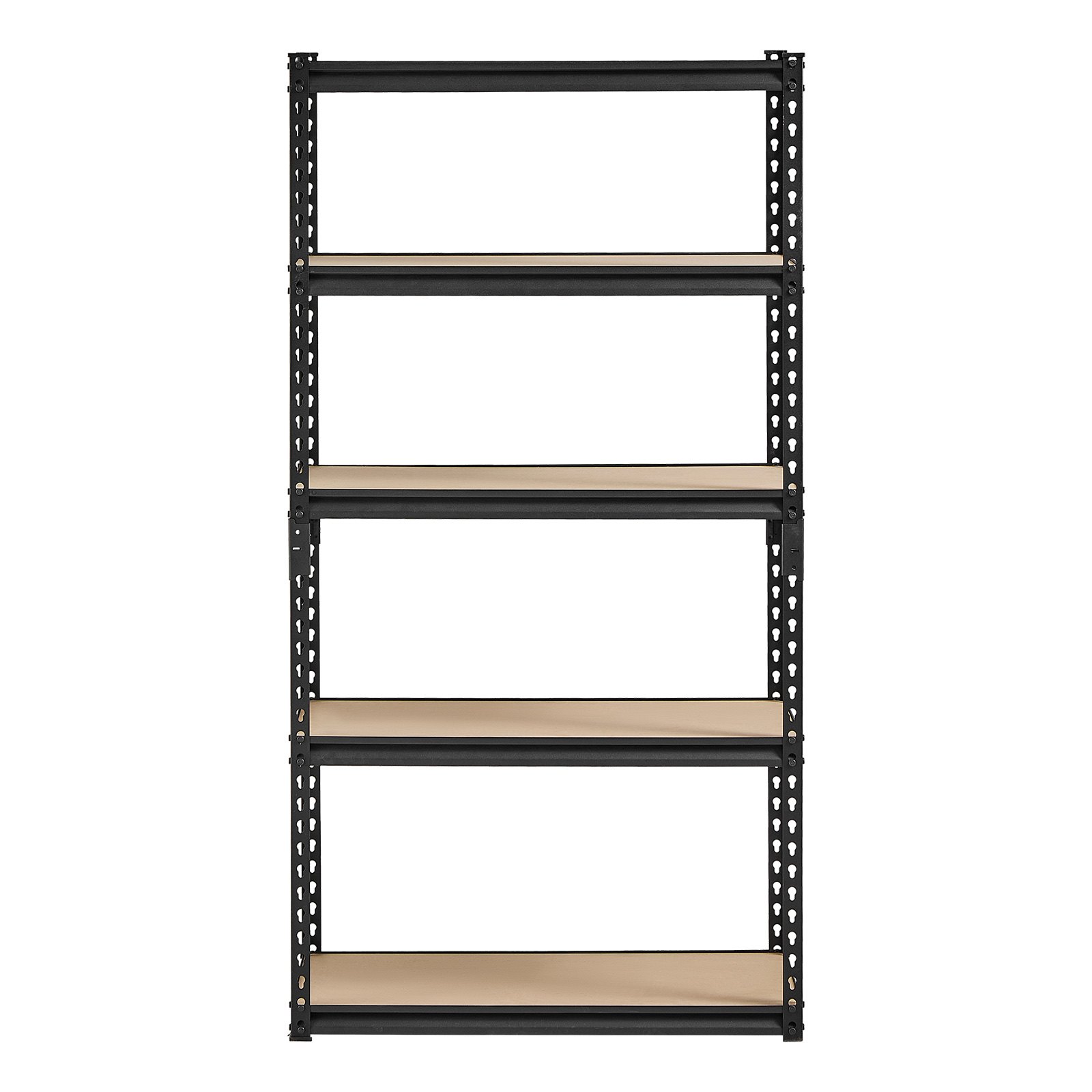 VEVOR Storage Shelves, 2000 lbs, 5 Tier Garage Storage Shelving, 16" D x 32" W x 62.8" H Adjustable Metal Shelves for Garage Shelves Utility Rack Shelf, Ideal for Kitchen, Warehouse, Basement, Black