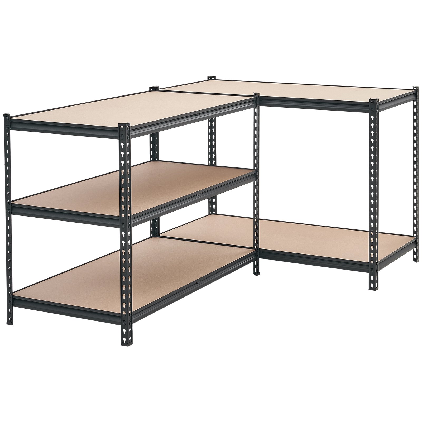 VEVOR zwaar uitgevoerde opbergkast 1228x619x1813mm, draagvermogen 1360,8kg, stalen frame en 5 verstelbare planken, modulaire opbergkast te gebruiken als werkbank, flexibele metalen opbergkast voor kelder, garage of werkplaats