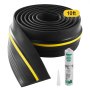 VEVOR Garage Door Threshold Seal Strip, 10 FT Universal Garage Door Floor Seal Strip with Adhesive, Garage Door Bottom Weatherproof Strip, Upgraded Thick PVC DIY Weather Stripping Replacement, Black