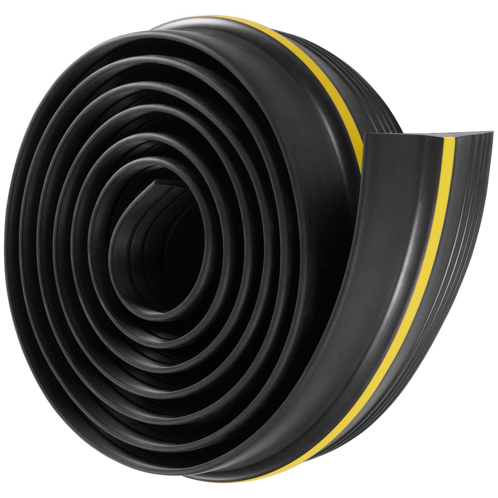 VEVOR Garage Door Threshold Seal Strip, 10 FT Universal Garage Door Floor Seal Strip with Adhesive, Garage Door Bottom Weatherproof Strip, Upgraded Thick PVC DIY Weather Stripping Replacement, Black