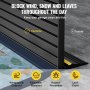 VEVOR Garage Door Threshold Seal Strip, 12 FT Universal Garage Door Floor Seal Strip with Adhesive, Garage Door Bottom Weatherproof Strip, Upgraded Thick PVC DIY Weather Stripping Replacement, Black