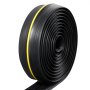 VEVOR Garage Door Threshold Seal Strip, 20 FT Universal Garage Door Floor Seal Strip with Adhesive, Garage Door Bottom Weatherproof Strip, Upgraded Thick PVC DIY Weather Stripping Replacement, Black