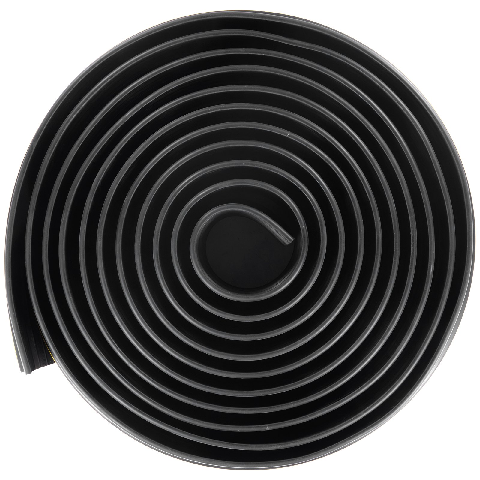 VEVOR Garage Door Threshold Seal Strip, 20 FT Universal Garage Door Floor Seal Strip with Adhesive, Garage Door Bottom Weatherproof Strip, Upgraded Thick PVC DIY Weather Stripping Replacement, Black