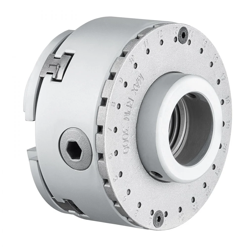 VEVOR KP2-3/4 draaibankklauwplaat met 4 klauwen, φ70 mm klauwplaat gemaakt van 45# Klembereik 30–47 mm klauwplaat Binnendraad 1x8 TPI Draaibankuitlijningsnauwkeurigheid ≤0,3 mm Houtdraaiklauwplaat Draaibankklauwplaat