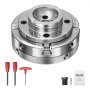 VEVOR 4-inch houtdraaispantang, 4-klauw centreerspantang met 1-inch x 8 TPI schroefdraad en adapter, vernikkeld oppervlak, klembekken van hoogwaardig staal, spreiden en klemmen voor houtbewerking