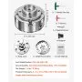 VEVOR 4-inch draaibankklauwplaat, 4-klauw centreerklauwplaat met 1-inch x 8 TPI schroefdraad en adapter, met ronde en getrapte klauwen, hoogwaardig staal, vernikkeld oppervlak, spreiders en klemmen voor draaibanken