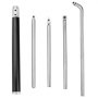 VEVOR Wood Turning Tools for Lathe 4 PCS Set, Carbide Lathe Tools with Diamond Shape, Round, Square Cutters Replaceable Turning Lathe Chisels with a Grip Handle Lathe Tools for Craft DIY Hobbyists