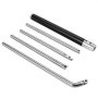 VEVOR Wood Turning Tools for Lathe 4 PCS Set, Carbide Lathe Tools with Diamond Shape, Round, Square Cutters Replaceable Turning Lathe Chisels with a Grip Handle Lathe Tools for Craft DIY Hobbyists
