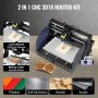 VEVOR CNC 3018 Pro CNC Router 300×180×45 mm CNC Machine 2.5W GRBL Control Mini Laser Engraver with Offline Controller 3 Axis Laser Engraving Machine for Carving Milling Plastic, Acrylic, PVC, Wood