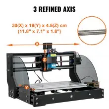CNC freesmachine 3018 Pro Max VEVOR graveermachine GRBL+Offline Control 5500mW