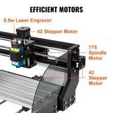 CNC freesmachine 3018 Pro Max VEVOR graveermachine GRBL+Offline Control 5500mW