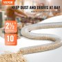 VEVOR Dust Collection Hose, 2.5'' x 10', Thickened PVC Material Puncture-Resistant Flexible Clear Hose with Carbon Steel Wire Coil 4 x 304 Stainless Clamps, for Table Saw, Band Saw, Planer, Jointer