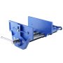 VEVOR vice for woodwork 110mm clamping depth 335mm opening width Parallel vice made of cast iron powder-coated 11KN clamping force Φ15-74mm clamping range Ideal for woodworking studios